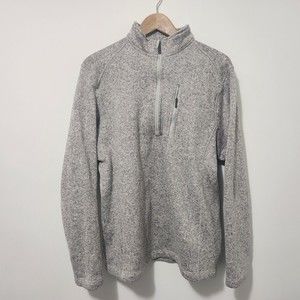 WOOLRICH Men's Gray Long Sleeve High Neck Zip Closure Sweater Size L